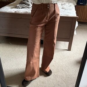 Paige Rust Wide-Leg Pants